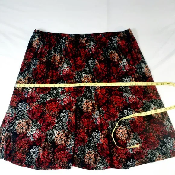 CJ Banks Skirt Womens 3X Floral Print Midi Flowy - Picture 8 of 12